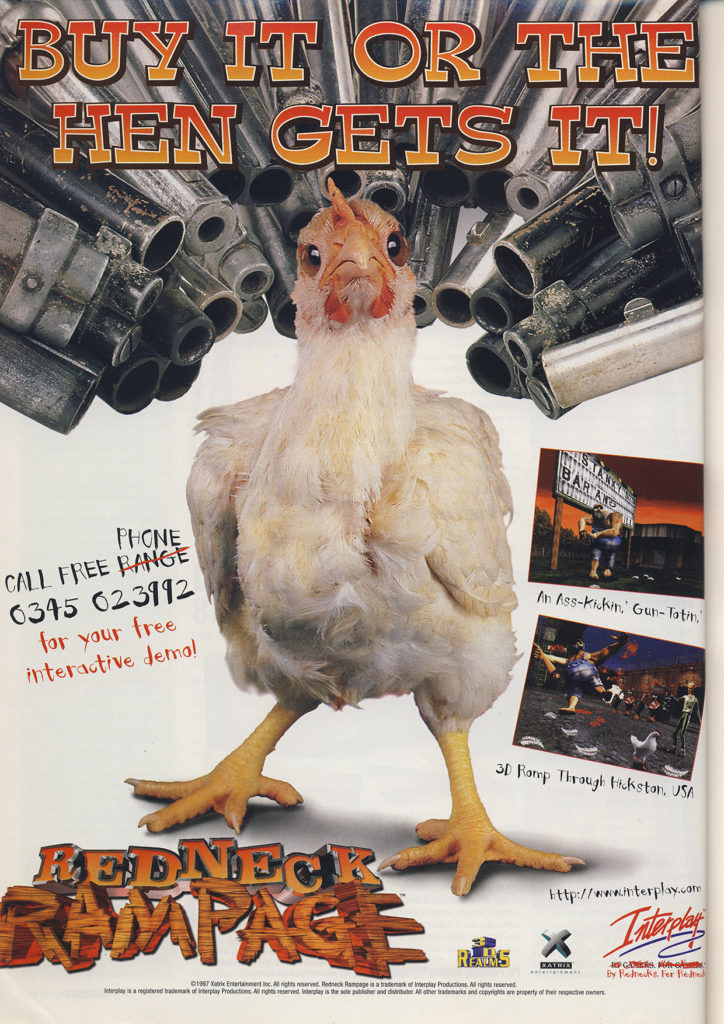 Redneck Rampage retro video game ad